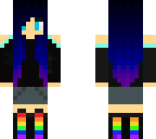 blue haired girl