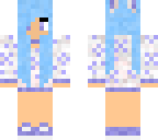 cute blue hair bunny girl