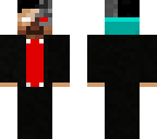 cyborg herobrine in a suit