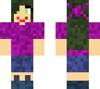 edit of red girl with a camo outfit