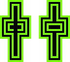 green aztec design