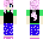 pink hair ponytail pajamas