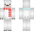 polar bear with red scarf