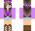pruple girl with brown hair