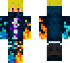 orange and blue fire boy