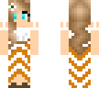 orange chevron girl