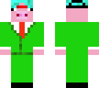 pig with a cap in a suit
