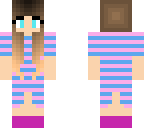 stripy blue and pink top and skirt girl