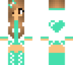 teal heart girl