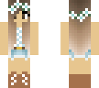 blue flower girl
