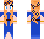 blue flowered girl