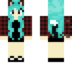 blue haired neko