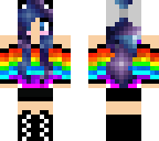 cute cat girl w rainbow shirt