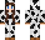 girl in a cow suit
