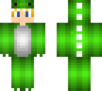 green dino onesie boy