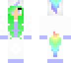 green hair unicorn onsie girl