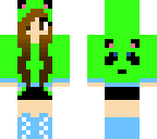 green panda girl
