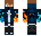 blue and yellow fire