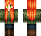 green sweater