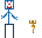 pooping stick man