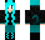 teal cat girl