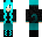 teal cat girl