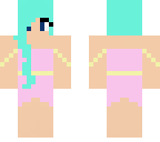 beach girl aqua hair