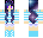 blue galaxy cat girl