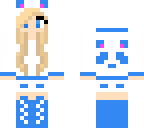 blue panda girl