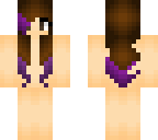 brown hair base with purple tips