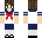 high school uniform with bun and braids