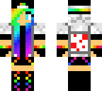 punk rainbow girl with headphones