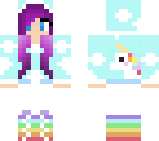 purple haired girl 