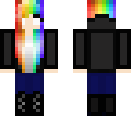 rainbow herobrine girl
