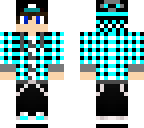 blue and white flannel