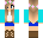 blue flower girl