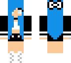 blue hair popular girl