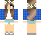 blue plad simple girl