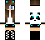 cool blue panda girl