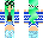 minty blue skin
