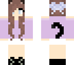 purple outfit and half cat