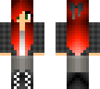 red head with a bow