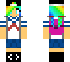 yander rainbow haired girl