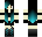 black blue emo metal girl