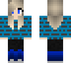 blue with silver hair