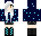 edited galaxy silver haired girl
