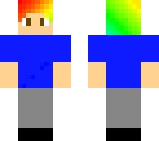 rainbow hair two layer skin