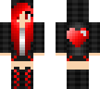 red heart girl