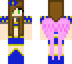replica of pink blue and gold angel