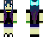cat girl blue hair